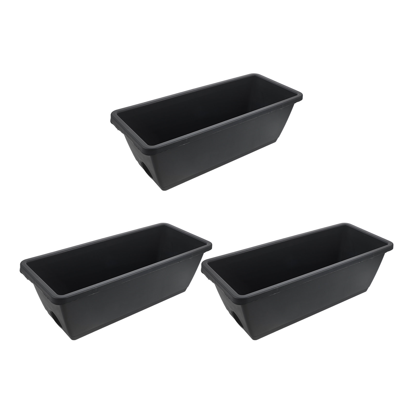 Succulent Set - Zestaw 3 prostokątnych donic z żywicy,