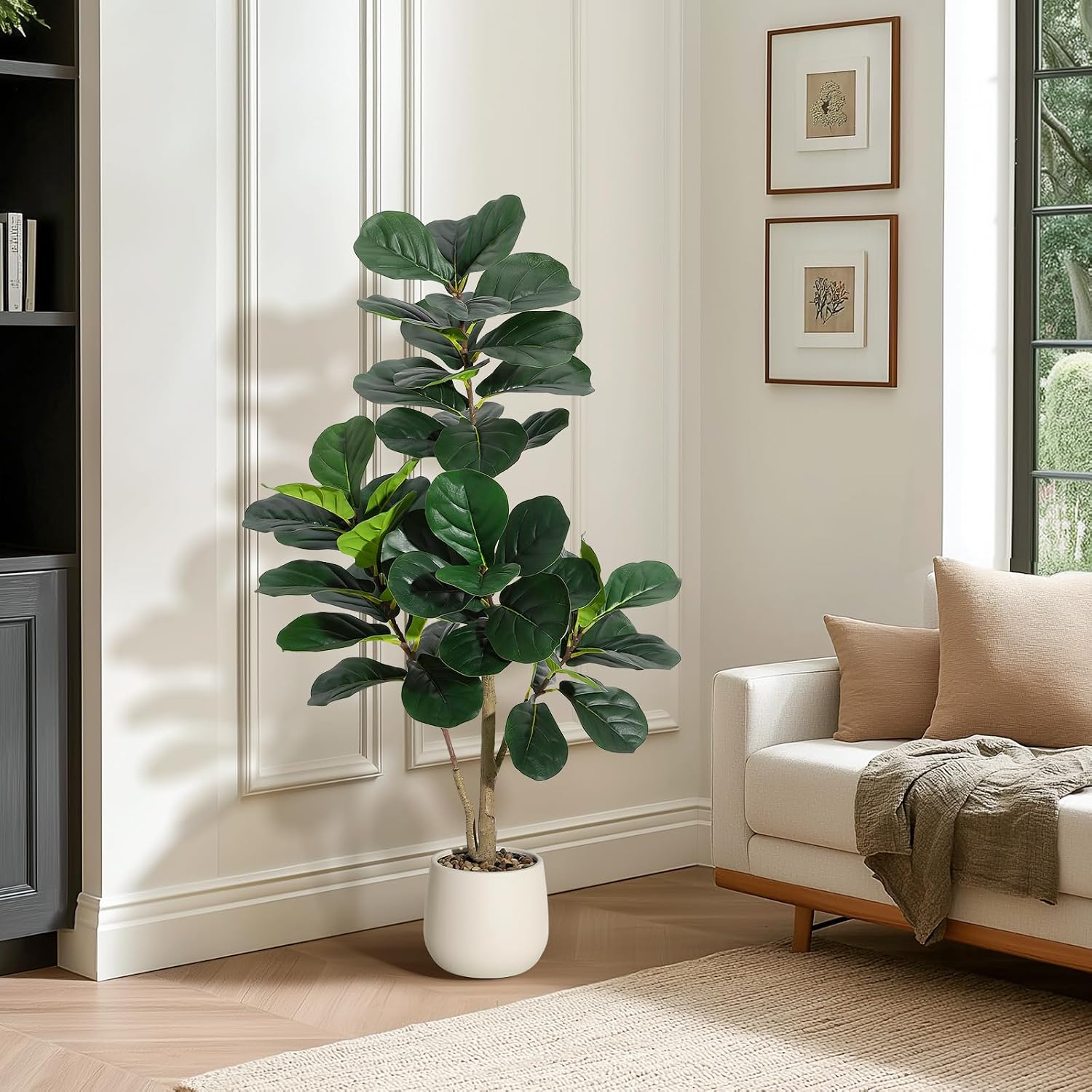 Sztuczne drzewo figa z dużymi  – Fiddle Leaf Fig recenzja i cena